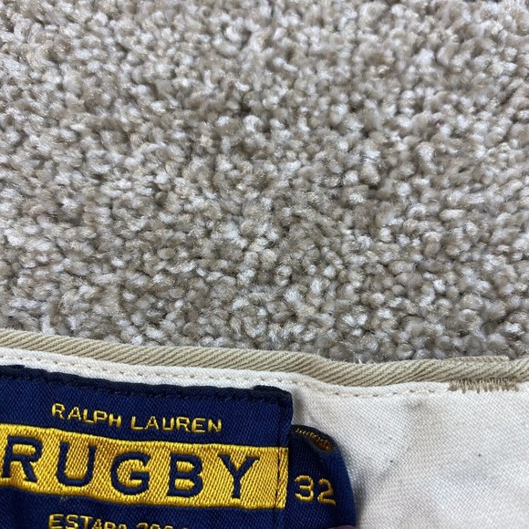 Vtg Ralph Lauren Rugby 2004 Skull Embroidered Khaki Shorts 32 Tan - Picture 3 of 8